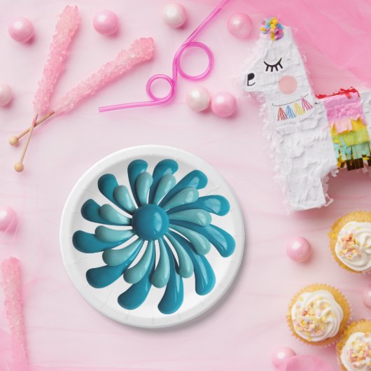 レトロフラワー – フローラ春サマー庭園の結婚式 ペーパープレート (パーティー)