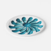 レトロフラワー – フローラ春サマー庭園の結婚式 ペーパープレート (アングル)