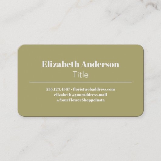 レトロフラワーGroovy 60s 70s花柄 名刺 (正面)