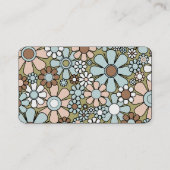 レトロフラワーGroovy 60s 70s花柄 名刺 (裏面)