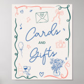 レトロフランスのピ図解入りの、写真付きのンク徴候ブライダルシャワー ポスター (正面)