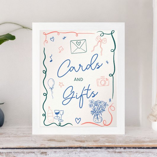 レトロフランスのピ図解入りの、写真付きのンク徴候ブライダルシャワー ポスター