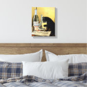 レトロフランスのポスター"absinthe bourgeois" キャンバスプリント (インサイチュ (寝室))