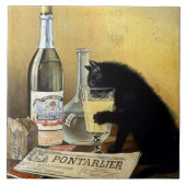 レトロフランスのポスター"absinthe bourgeois" タイル (正面)