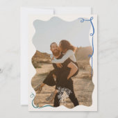 レトロフランスの手図解入りの、写真付きの描き結婚写真 招待状 (裏面)