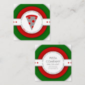 レトロフリーピザスライスクーポン 割引カード (正面/裏面)