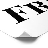 レトロフリーポップ・アートの白黒アランニングートの馬 ポスター (角)