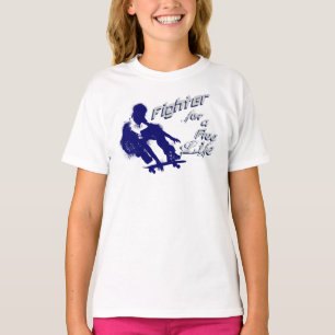 レトロフリーライフスケーターのためのフリーフライトファイター Tシャツ