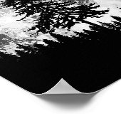 レトロフルムーン&ミニマリストパインツリーヴィンテージグラ ポスター (角)