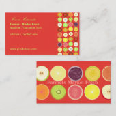 レトロフルーツの名刺、raspberryの背景 名刺 (正面/裏面)