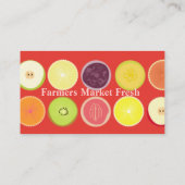 レトロフルーツの名刺、raspberryの背景 名刺 (裏面)