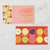 レトロフルーツの名刺、raspberryの背景 名刺 (正面/裏面)