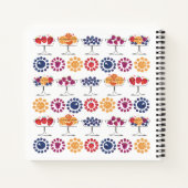 レトロフルーツサラダパーソナライズされたレシピ料理本 ノートブック (裏面)