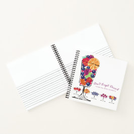 レトロフルーツサラダパーソナライズされたレシピ料理本 ノートブック