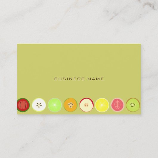 レトロフルーツデザインプロファイルカード 名刺 (裏面)