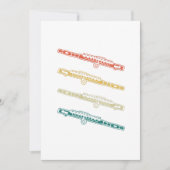 レトロフルート楽器ギフトミュージックフルート 招待状 (正面)