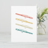 レトロフルート楽器ギフトミュージックフルート 招待状 (スタンド正面)