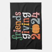 レトロフレンズ与えズ2024感謝祭秋 キッチンタオル (縦)