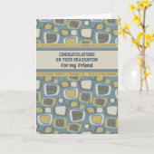 レトロフレンド卒業祝い カード (黄色い花)