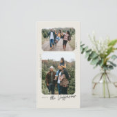 レトロフレームホリデーフォトカード (スタンド正面)