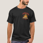 レトロフレーム燃え尽きろ問題 Tシャツ (正面)