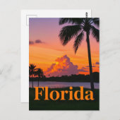レトロフロリダサンセット：ヴィンテージ天国 ポストカード (正面/裏面)