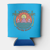 レトロフロリダビーチサンセット 缶クーラー (正面)