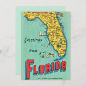 レトロフロリダ地図の移動告知 (正面/裏面)