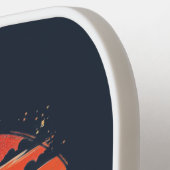 レトロフロリダ州の旅行地図州 ピックルボールラケット (左詳細)