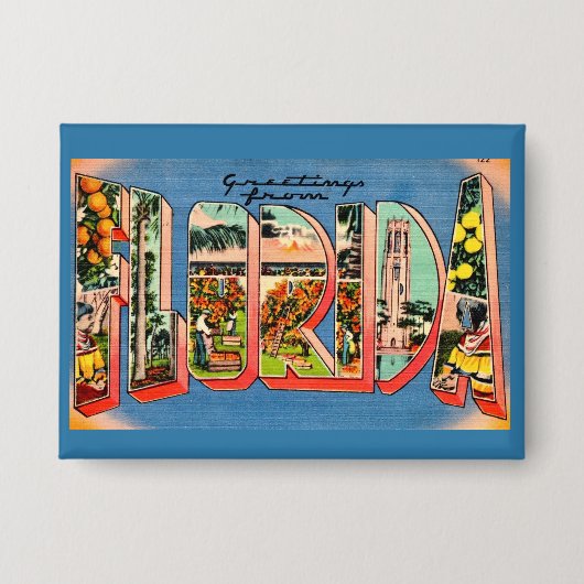 レトロフロリダ 缶バッジ (正面)