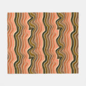 レトロフローコージーウェーストライプブフリースブランケット フリースブランケット (正面(横))