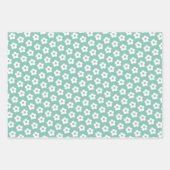 レトロフローラかわいい漫画デイジーパターン ラッピングペーパーシート (正面3)