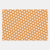 レトロフローラかわいい漫画デイジーパターン ラッピングペーパーシート (正面2)