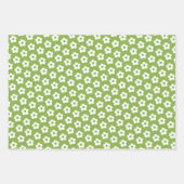 レトロフローラかわいい漫画デイジーパターン ラッピングペーパーシート (正面)