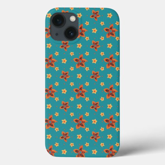 レトロフローラとポルカスオンティール(緑がかった色)iPad Mini ケース Case-Mate iPhoneケース (裏面)