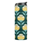 レトロフローラのシームレスなヴィンテージパターン タンブラー (回転左)