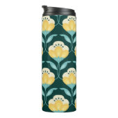 レトロフローラのシームレスなヴィンテージパターン タンブラー (回転右)