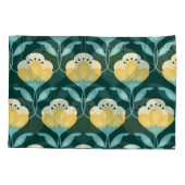 レトロフローラのシームレスなヴィンテージパターン 枕カバー (裏面)