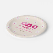 レトロフローラは彼女はOnedefrul 1st誕生日ではない ペーパープレート (アングル)