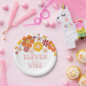 レトロフローライレブンはヴィーベ11歳の誕生日 ペーパープレート (パーティー)