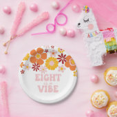 レトロフローラエイトはヴィベ8歳の誕生日だ ペーパープレート (パーティー)