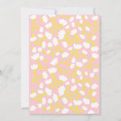 レトロフローラエプロンブライダルキッチンシャワー 招待状 (裏面)