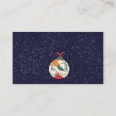 レトロフローラクリスマスボールリ企業のボンウィッシュ 名刺 (裏面)