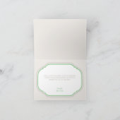 レトロフローラグリーン&カーキサンキューカード サンキューカード (内部)