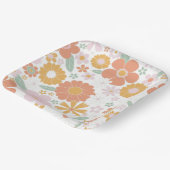 レトロフローラグルービー誕生日 ペーパープレート (傾斜あり)