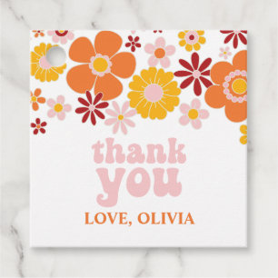 レトロフローラサンキューステッカー フェイバータグ