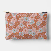 レトロフローラシームレスパターン アクセサリーポーチ (正面)