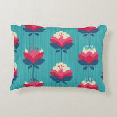 レトロフローラシームレスパターン。 アクセントクッション (裏面)