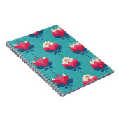 レトロフローラシームレスパターン。 ノートブック (右側)