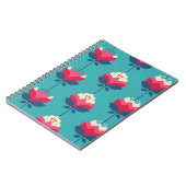 レトロフローラシームレスパターン。 ノートブック (左側)